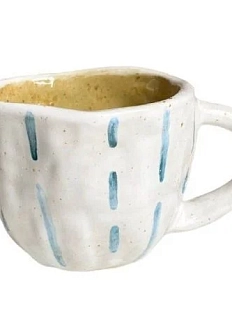 Кружка для эспрессо ручной работы с линиями