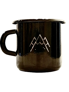 Эмалированная кружка Магтрэп «Горы платиновые», чёрная, 400 мл