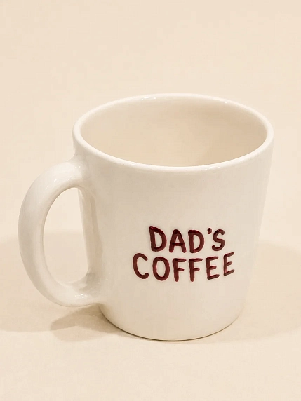 Кружка ручной работы ММ керамика, «Dad's coffee», 450 мл, фото 2.