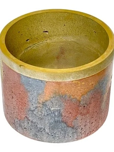 Кашпо Детали решают «Большая деталь», бетонное, горчичный