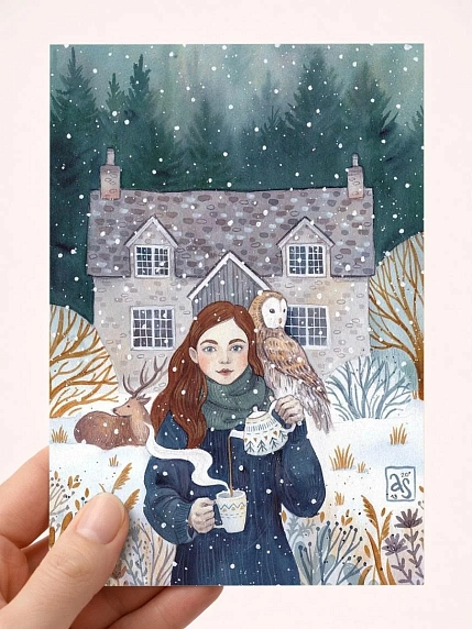 Открытка Анна Спешилова «Время чая», односторонняя, фото 1.