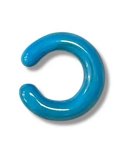 Кафф Лампджой глянцевый, стекло, светло-синий