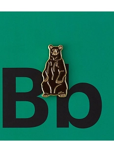 Металлический значок Heart of Moscow «Бурый медведь» серия Зоопарк