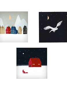 Набор квадратных сканди открыток №1, 3 шт.