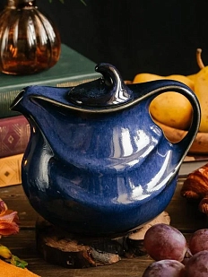 Заварочный чайник ручной работы Цветок Фригг VELES «Небо Валинора», фарфор, 1100 мл