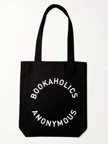 Сумка шоппер «Bookaholics anonymous», чёрный, фото 1.