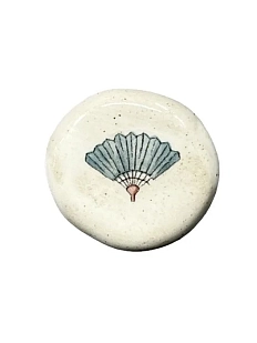 Брошь Керемет «Голубой веер», керамика