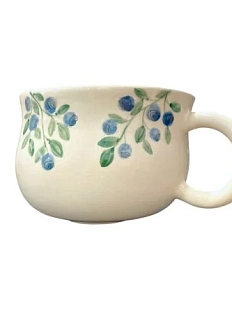 Кружка ручной работы Верба керамика «Черника», керамика 500 мл