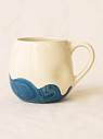 Кружка ручной работы мятая «Синий мрамор», керамика, 250 мл, превью фото 1