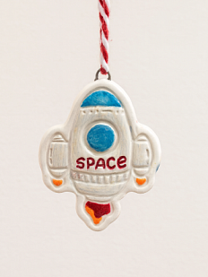 Игрушка на ёлку «Ракета», керамика