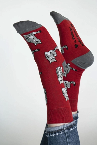 Носки «Пара килограмм Великой Британии», р-р 42-46, бордовые, фото 2.