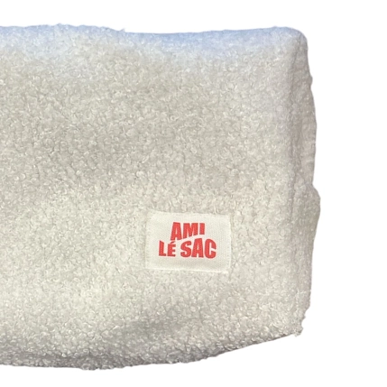 Косметичка ручной работы АМИ (Ami lé sac) «Grand», белый барашек, фото 2.
