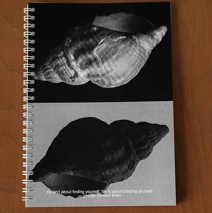 Блокнот на пружине Mitrozhe «Life isn't about finding», А5, 50 листов, чёрный, фото 3.