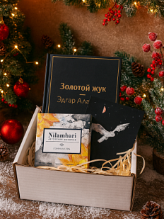 Подарочный набор на Новый год с книгой «Золотой жук» и шоколадом
