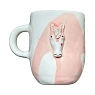 Кружка ручной работы Мария Гордеева Лошадка, розовая, керамика, 350 мл, превью фото 1