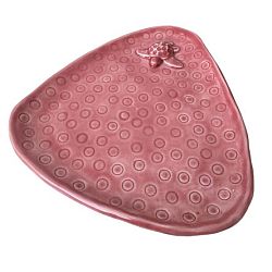 Тарелка ручной работы Черепашка, розовая, керамика, 18 см