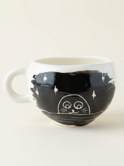 Кружка ручной работы Мастерская Виктории Нор «Нерпа», керамика, 180 мл, фото 1.