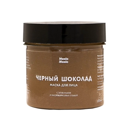 Маска для лица Meela Meelo «Черный шоколад», для сухой и нормальной кожи, фото 1.