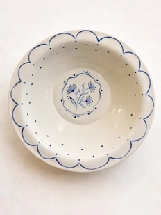 Тарелка ручной работы Домик на дереве "Цветок", глубокая, керамика, 18 см