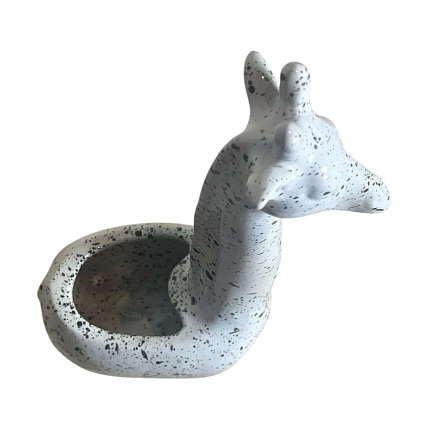 Статуэтка ручной работы, Жираф, белая, керамика, фото 3.