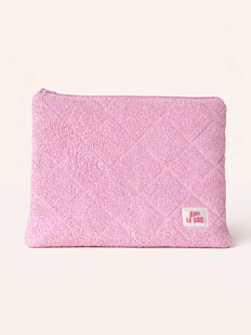 Большая косметичка ручной работы «Кейс», розовая, махровая