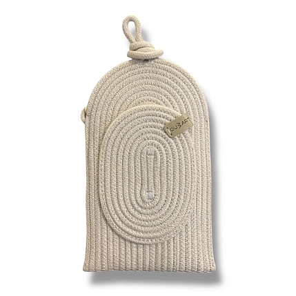 Сумка для телефона с карманом, светло-серая, фото 1.