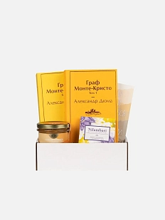 Подарочный набор с книгами «Граф Монте-Кристо» (два тома) и сладостями