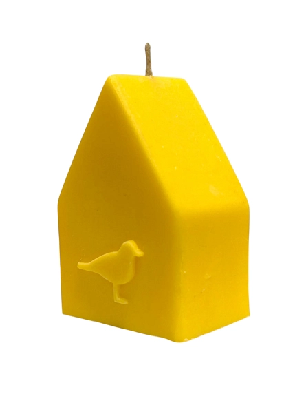 Интерьерная свеча Легенда о розе «Домик с чайкой», жёлтая, фото 2.