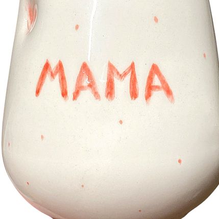 Стакан ручной работы «Мама», белый, керамика, 250 мл, фото 2.