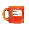 Кружка ручной работы Тата вытворяет/NF ceramics «Because f*ck you that's why», красная, керамика, 440 мл, превью фото 2