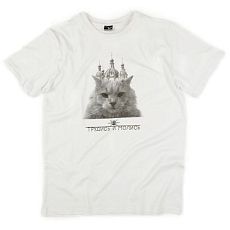Футболка Barking Store «Трудись и молись», S жен., белый
