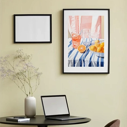 Постер интерьерный DARI DARI «Натюрморт на полосатой скатерти», А3, фото 2.