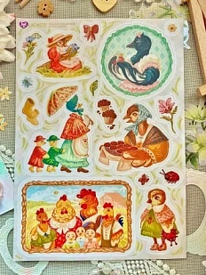 Стикерпак Лавкот «Винтажные птички», А5