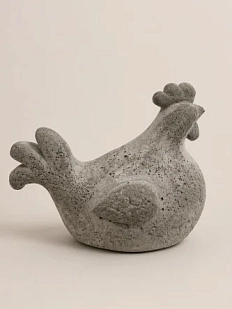 Бетонная статуэтка Легенда о розе «Петушок», серая