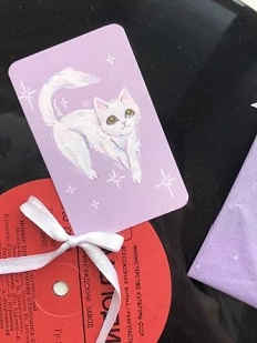 Мини-открытка «Шарлотта», розовая, 8 х 5 см