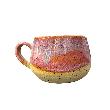 Кружка-капелька мини, розовая, керамика, 130 мл, фото 2.