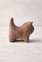 Бетонная статуэтка «Котик», коричнево-красная, 5 см, превью фото 2
