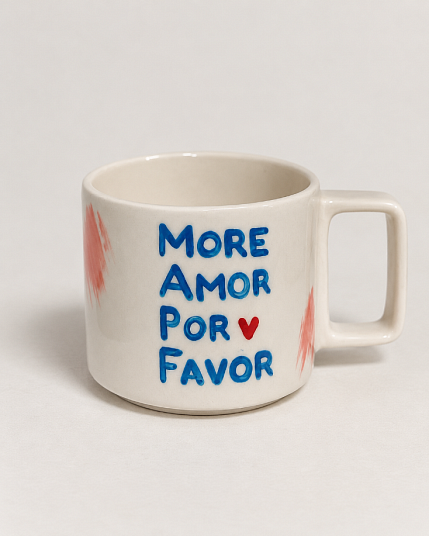 Кружка ручной работы Hands in Clay «More amor por favor», керамика, 350 мл, фото 4.