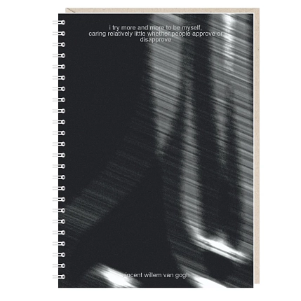 Блокнот на пружине Mitrozhe «I try more and more», А5, 50 листов, чёрный, фото 1.