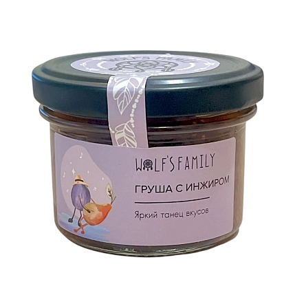 Варенье Волчья семья (Wolf's Family) «Груша с инжиром», 130 г, фото 1.