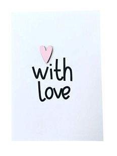 Открытка с деревянными элементами «With love», открывающаяся, BOE
