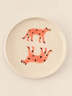 Тарелка ручной работы Настянорм керамика «Леопард на бизике», 20 см