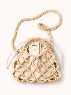 Авоська вязаная ручной работы, бежевая