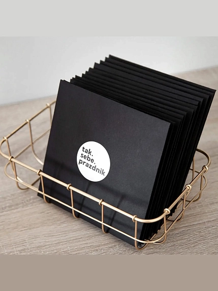 Бумажная гирлянда из букв Tak.sebe.prazdnik «ВРЕМЯ ВJOBЫВАТЬ», чёрная, картон, 240 г/м², фото 4.