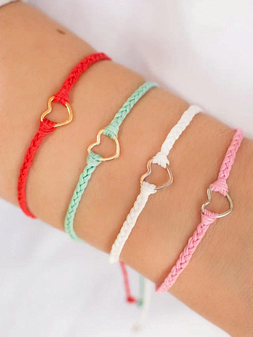 Браслет WAF WAF «Сердце», белый, фото 4.