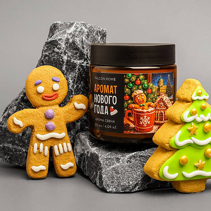 Свеча «Аромат Нового года» с печенькой, фото 4.