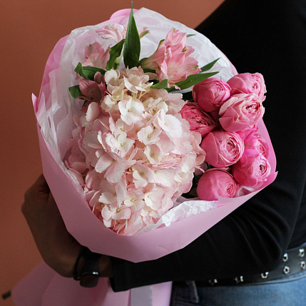 Розовый букет мини, фото 6.