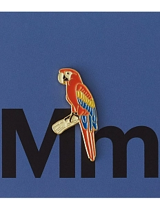 Металлический значок Heart of Moscow «Ара» серия Зоопарк