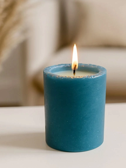 Соевая свеча «Камушки» в гипсовом стакане c ароматом кактуса и алоэ, фото 3.