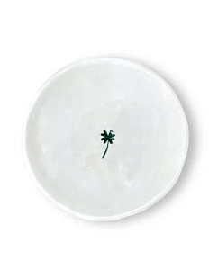 Блюдце для украшений ручной работы «Клевер», керамика